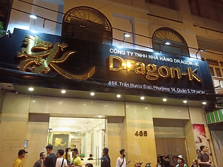 Nhà hàng Dragon-K bị đoàn kiểm tra phát hiện nhiều vi phạm