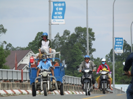 Ảnh chụp ngày 20/7/2019 trên cầu Trà Ôn.