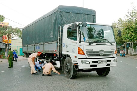 Hiện trường vụ tai nạn giao thông.