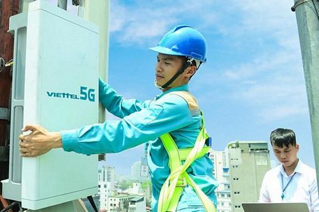 Nhà mạng Viettel đã hoàn thành tích hợp hạ tầng mạng lưới và phát sóng thử nghiệm trạm 5G đầu tiên tại Thành phố Hồ Chí Minh. (Ảnh: Viettel)