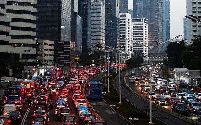 Thủ đô Jakarta của Indonesia đang chìm dần. Ảnh: Reuters