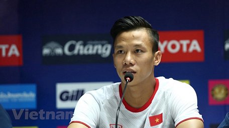  Quế Ngọc Hải phát biểu tại buổi họp báo. (Ảnh: Nguyên An/Vietnam+)