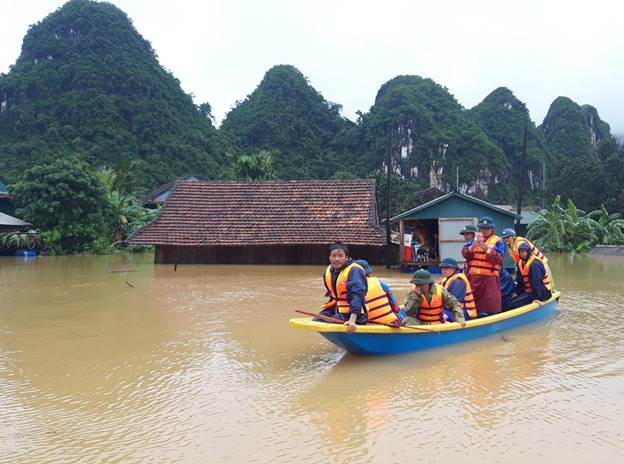  Hơn 400 nhà dân vùng rốn lũ Tân Hóa, huyện Minh Hóa, Quảng Bình. (Ảnh Đức Thọ/TTXVN)