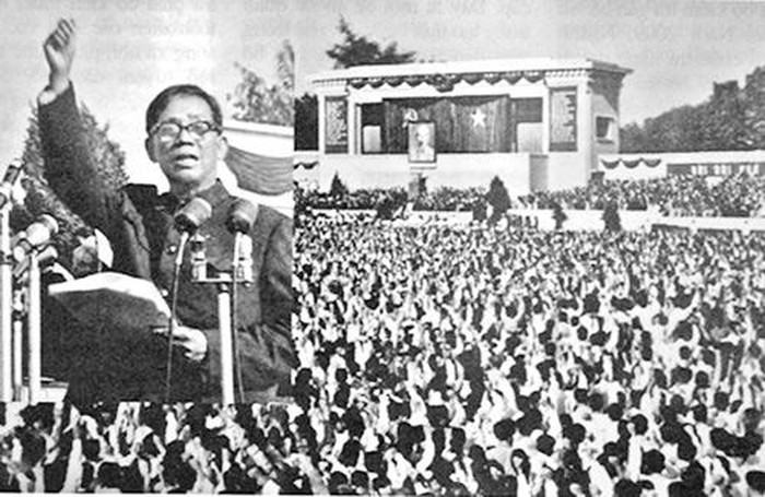 Tại Lễ truy điệu Chủ tịch Hồ Chí Minh ngày 9.9.1969, Bí thư thứ nhất Ban chấp hành Trung ương Đảng Lê Duẩn đọc Điếu văn của Ban Chấp hành Trung ương Đảng Lao động Việt Nam. Điếu văn có đoạn: “Dân tộc ta, nhân dân ta, non sông đất nước ta đã sinh ra Hồ Chủ tịch, người Anh hùng dân tộc vĩ đại, và chính Người đã làm rạng rỡ dân tộc ta, nhân dân ta và non sông đất nước ta”. Đồng thời, đồng chí Lê Duẩn đã đọc 5 lời thề vĩnh biệt Bác. Ảnh tư liệu