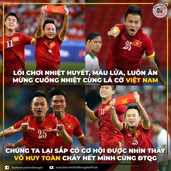 Vượt qua ác mộng chấn thương, Võ Huy Toàn trở lại ĐT Việt Nam. (Ảnh: Troll Bóng Đá)