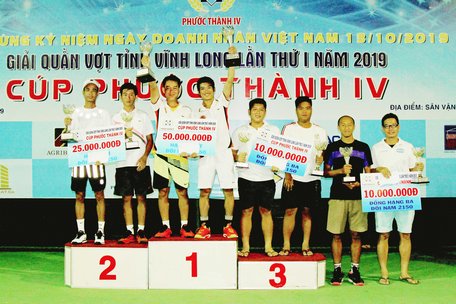 Các VĐV đạt giải nội dung đôi nam 2.150 điểm.
