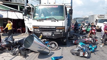  Hiện trường vụ tai nạn. (Ảnh: TTXVN phát)