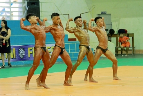 Các lực sĩ thi diễn.