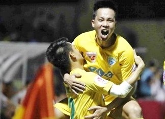 Thanh Hóa đã chính thức trụ hạng V-League thanh công. Ảnh: TTXVN.