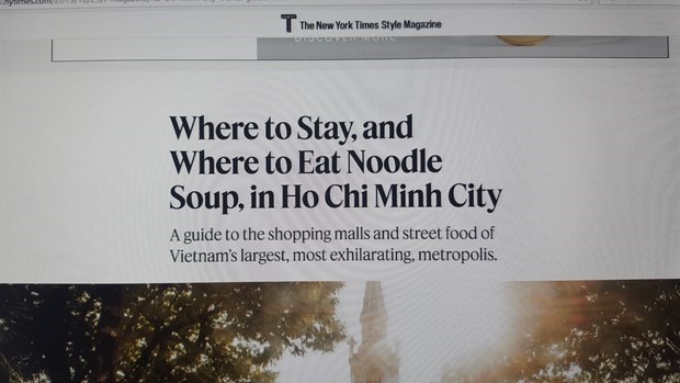 Ảnh chụp màn hình bài báo trên New York Times.