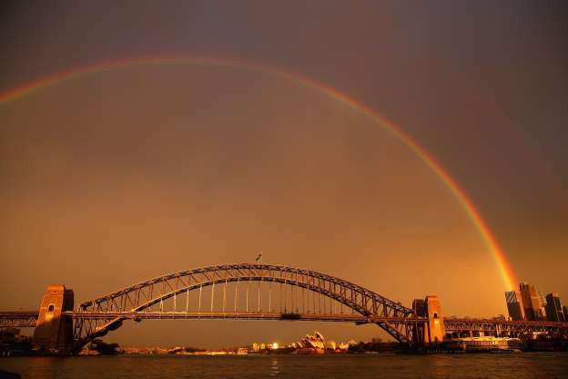 Cầu vồng ở Sydney, Australia.