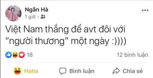 Nhiều cô gái bắt đầu thả thính người yêu bằng cách đăng trạng thái dễ thương nhân trận Việt Nam quyết tử Thái Lan