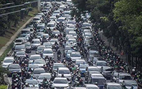 Tắc đường ở Jakarta. Ảnh: Jakarta Post.