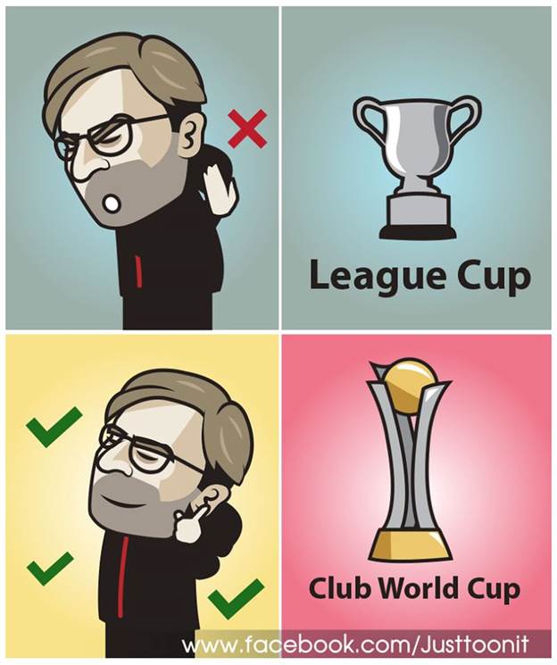 HLV Klopp buông League Cup để hướng tới danh hiệu FIFA Club World Cup.