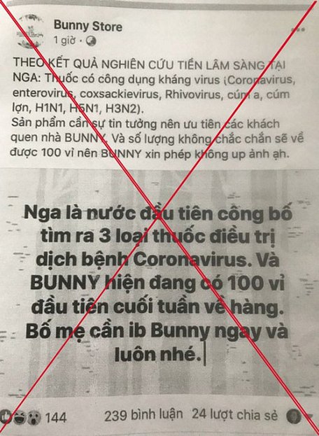  Bài viết sai sự thật được đăng tải trên mạng xã hội