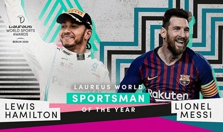    Lewis Hamilton và Lionel Messi cùng nhận Giải VĐV của năm do Laureus Academy bầu chọn.