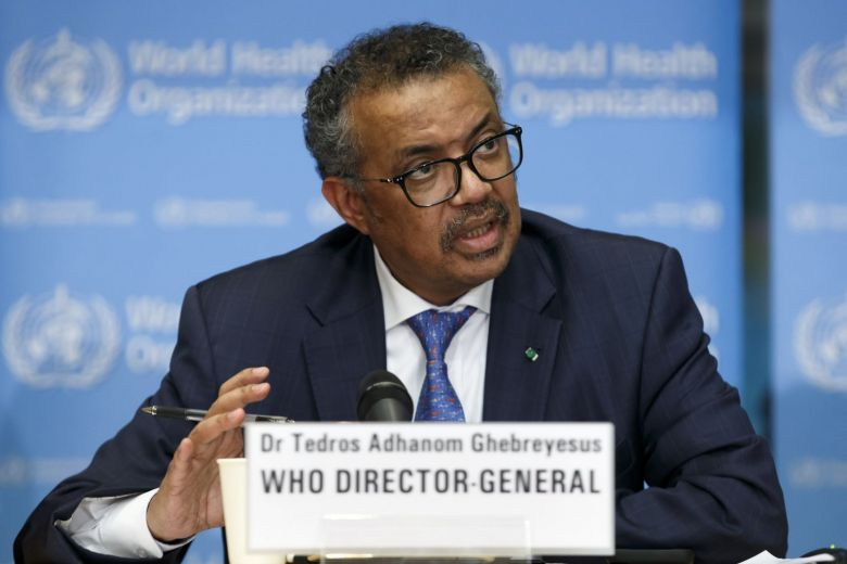 Tổng Giám đốc WHO Tedros Adhanom Ghebreyesus tại cuộc họp báo về Covid-19 ngày 17/2. Ảnh: EFE