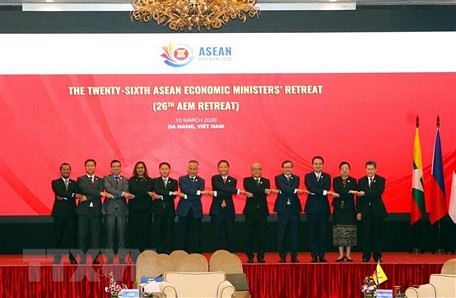   Trưởng đoàn các nước chụp ảnh chung tại hội nghị. (Ảnh: Trần Lê Lâm/TTXVN)
