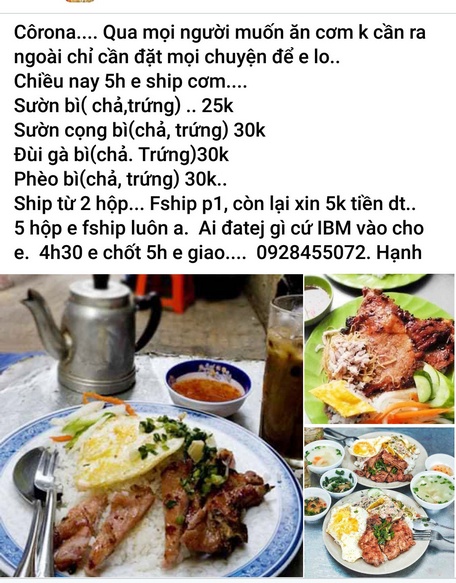 Nhiều quán, cửa hàng chuyển sang kinh doanh online.