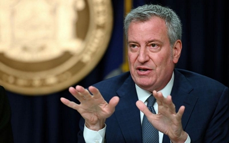 Thị trưởng thành phố New York Bill de Blasio. Ảnh: Reuters