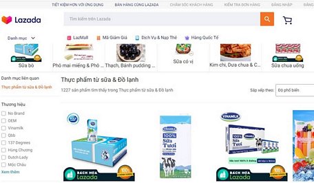 Trang bán hàng trực tuyến của lazada. (Ảnh minh họa. Nguồn: lazada.vn)