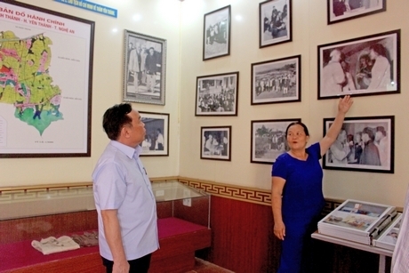 Nhà lưu niệm Bác Hồ ở Vĩnh Thành ghi dấu tình cảm, bài học quý giá của Bác khi Người về thăm quê.
