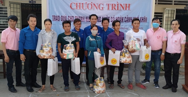 Trao quà cho thanh niên công nhân có hoàn cảnh khó khăn