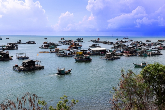 Làng bè cũng là nơi thu hút du khách.