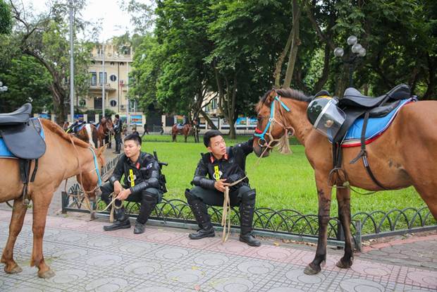 Sáng 8/6, lực lượng Đoàn Cảnh sát cơ động Kỵ binh, Bộ Tư lệnh Cảnh sát cơ động đã chính thức ra mắt. (Ảnh: Minh Sơn/Vietnam+)