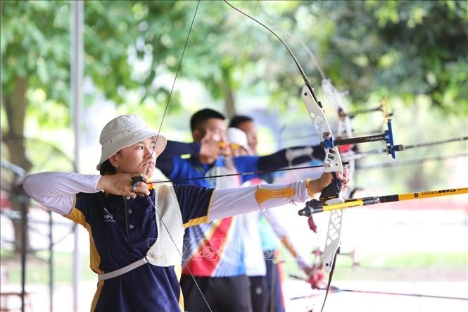 Tuyển Bắn cung Việt Nam đã tạo được những bước tiến đáng nhớ về thành tích thời gian gần đây. Ảnh: TTXVN