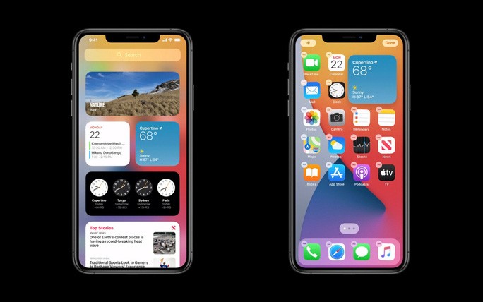 iOS 14 cho phép bố cục, sắp xếp lại các Widget