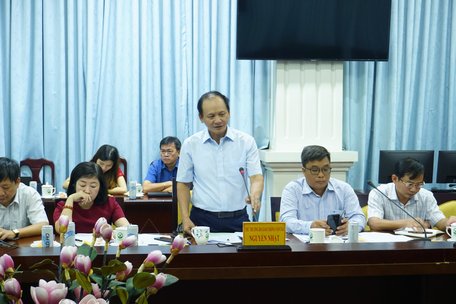 Sáng 30/6/2020, tại Vĩnh Long, Thứ trưởng Bộ Giao thông- Vận tải Nguyễn Nhật làm việc với 3 tỉnh Vĩnh Long, Tiền Giang và Đồng Tháp- nơi có dự án cao tốc Mỹ Thuận- Cần Thơ và cầu Mỹ Thuận 2 đi qua.