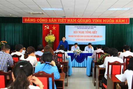 BHXH tỉnh Vĩnh Long quyết tâm thực hiện thắng lợi những mục tiêu, nhiệm vụ được BHXH Việt Nam, Tỉnh ủy, UBND tỉnh giao.  Ảnh: THANH TÂM