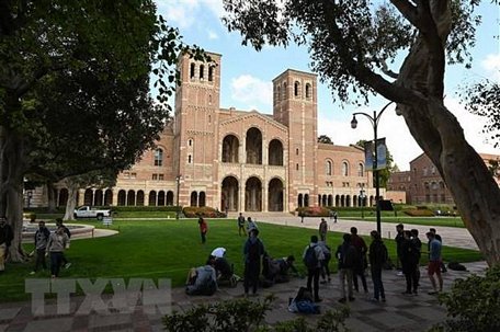 Sinh viên tại trường đại học California ở Los Angeles, California, Mỹ. (Ảnh: AFP/TTXVN)