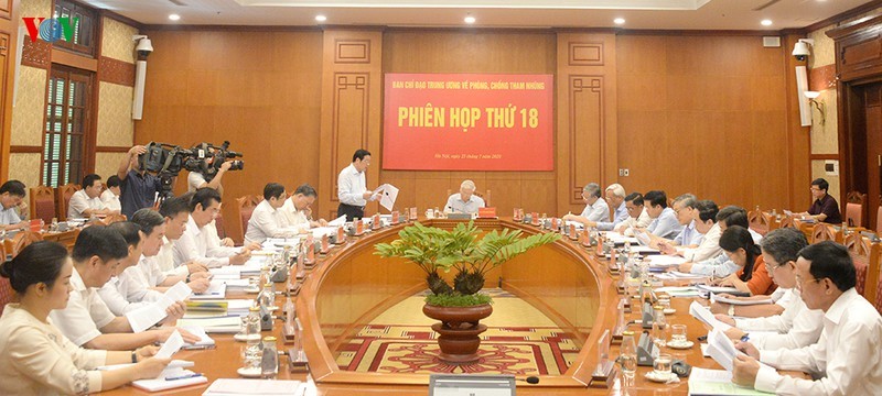 Phiên họp thứ 18 Ban Chỉ đạo Trung ương về phòng, chống tham nhũng