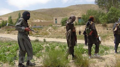 Các tay súng Taliban tại một khu vực ở tỉnh Paktia, Afghanistan. (Ảnh: AFP/TTXVN)