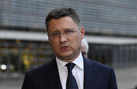 Bộ trưởng Năng lượng Nga Alexander Novak phát biểu với báo giới tại Brussels, Bỉ ngày 28/10/2019. Ảnh: AFP/TTXVNChú thích ảnh