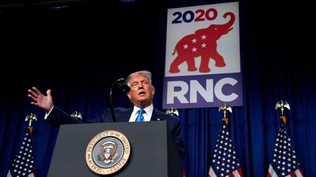 Ông Donald Trump phát biểu tại Đại hội toàn quốc đảng Cộng hòa. (Nguồn: AP)
