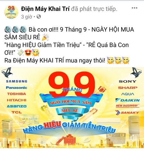 Các chương trình khuyến mãi ngày 9/9 được triển khai rầm rộ.