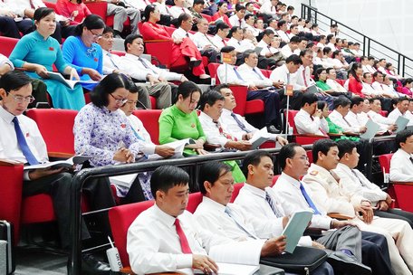 Chiều 24/9, đại biểu nghe báo cáo tổng hợp ý kiến đóng góp văn kiện của Trung ương và văn kiện của Đảng bộ tỉnh; tham luận, thảo luận tại hội trường.