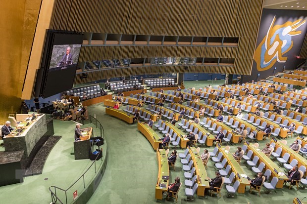 Tổng Thư ký Liên hợp quốc Antonio Guterres phát biểu tại kỳ họp Đại Hội đồng Liên hợp quốc Khóa 75 ở New York, Mỹ, ngày 22/9/2020. (Nguồn: THX/TTXVN)