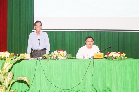 Lãnh đạo UBND tỉnh và sở, ngành giải đáp thắc mắc, tháo gỡ khó khăn cho doanh nghiệp.