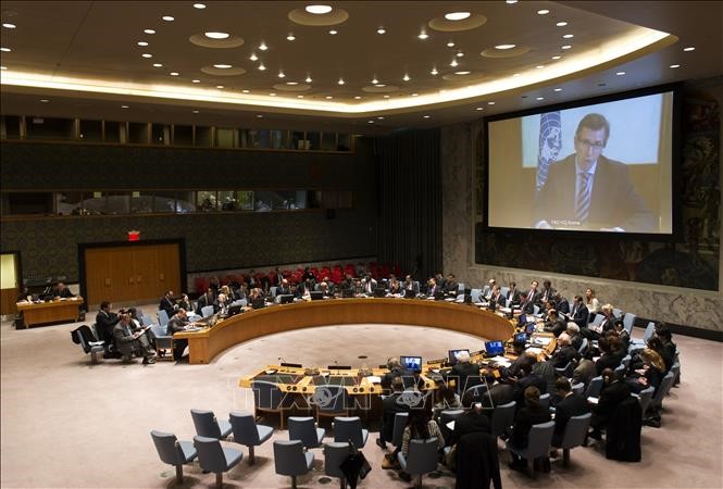Toàn cảnh một phiên họp của Hội đồng Bảo an LHQ ở New York, Mỹ. Ảnh tư liệu: AFP/TTXVN