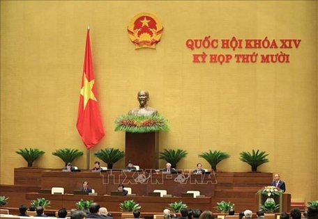 Quang cảnh phiên khai mạc Kỳ họp thứ mười, Quốc hội khóa XIV. Ảnh: Văn Điệp/TTXVN