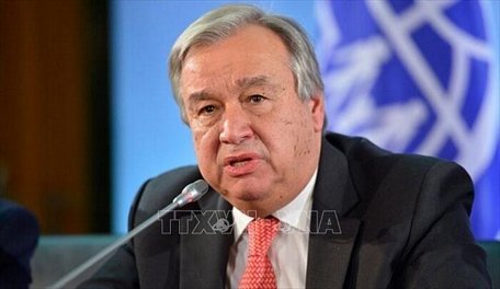 Tổng Thư ký LHQ Antonio Guterres phát biểu tại trụ sở LHQ ở New York, Mỹ. Ảnh: IRNA/TTXVN
