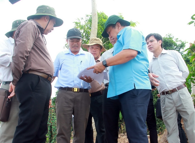 Ban Chỉ huy Phòng chống thiên tai và Tìm kiếm cứu nạn tỉnh đã đến khảo sát điểm sạt lở cồn Thanh Long để tìm giải pháp bảo vệ an toàn cho sản xuất, dân sinh tại khu vực này.