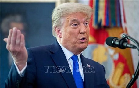 Tổng thống Mỹ Donald Trump phát biểu tại Nhà Trắng ngày 7/12/2020. Ảnh: AFP/TTXVN