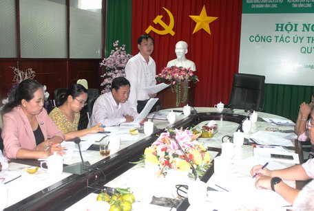 Đại diện các đoàn thể phát biểu ý kiến tại hội nghị.