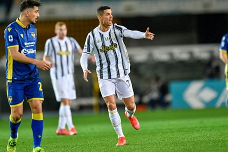 Ronaldo ghi bàn, Juventus vẫn bị cầm hòa. (Ảnh: Getty).