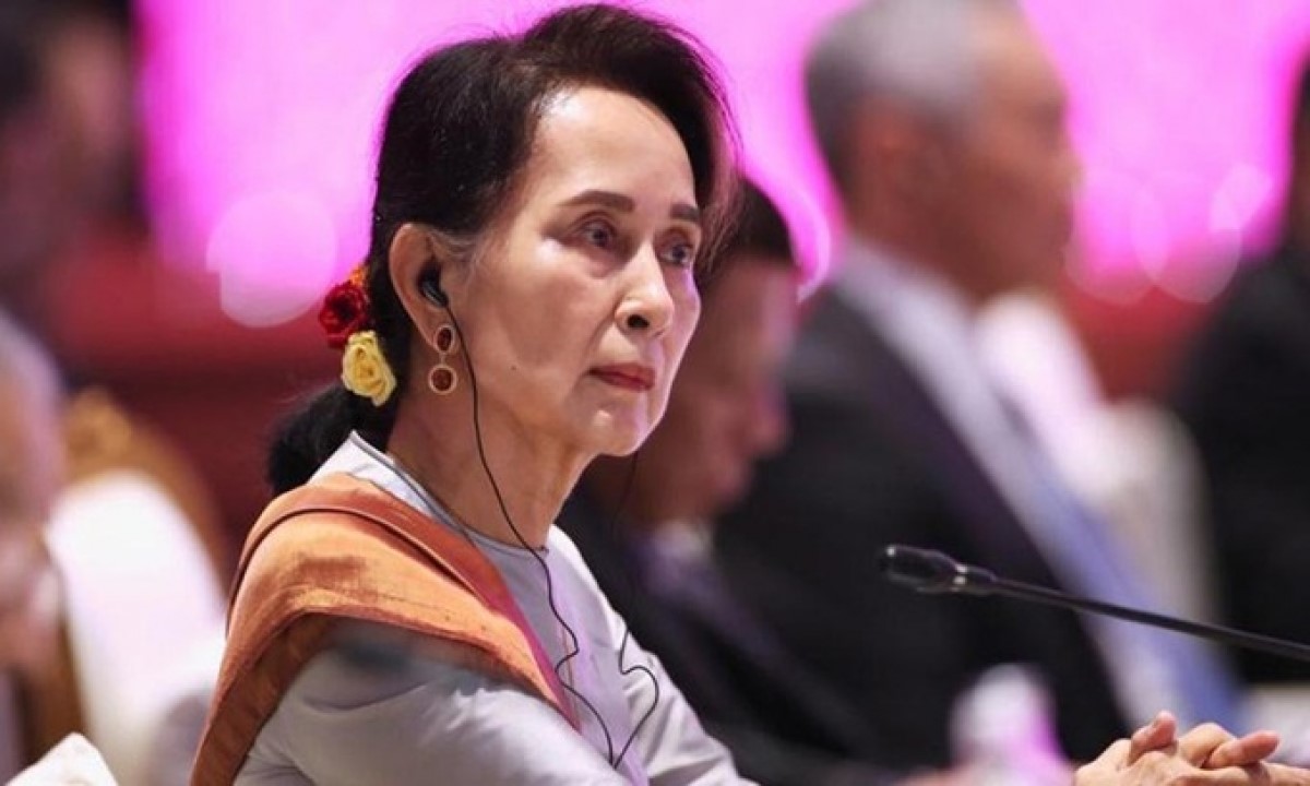 Cố vấn Nhà nước Myanmar Aung San Suu Kyi. Ảnh: Reuters.